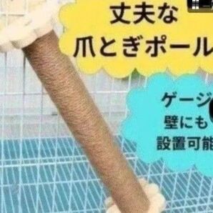 爪研ぎポール つめとぎ 猫 キャット ネコ ねこ お手入れ簡単 丈夫 麻 シンプル 簡単設置