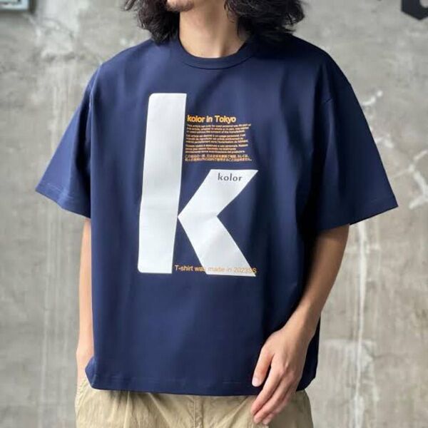 kolor 23SS Tシャツ ネイビー 半袖
