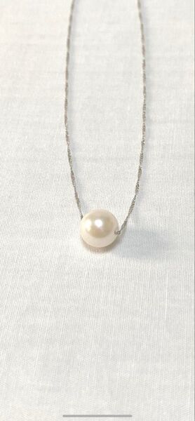あこやパールネックレス K18wg 本真珠 アコヤ