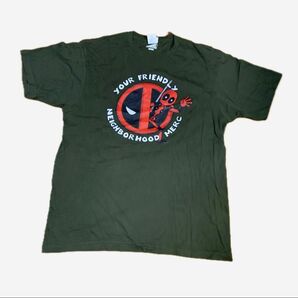デッドプール Tシャツ XL オリーブグリーン 半袖