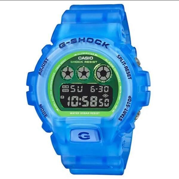 【極美品】CASIO カシオ G-SHOCK Gショック 腕時計 スケルトン クリア デジタル ブルー DW-6900LS-2JF