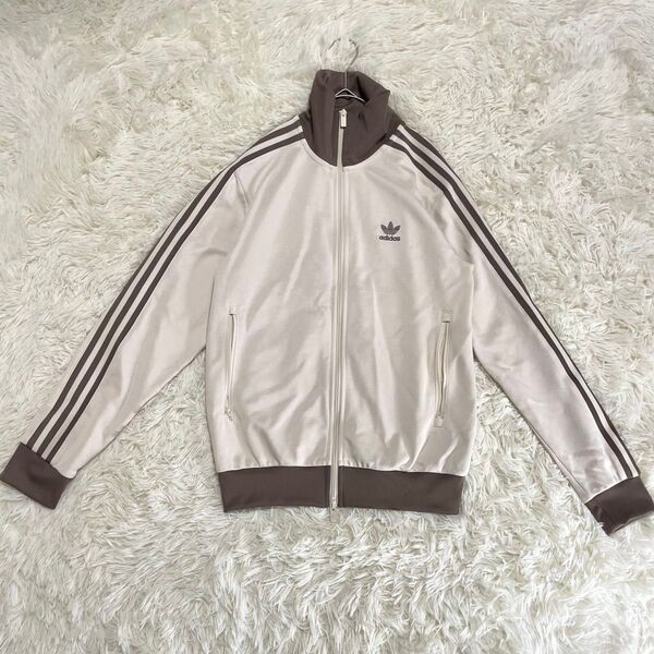 【極美品 】アディダスオリジナルス adidas originalsトラックジャケット トレフォイルロゴ ベージュ Lサイズ