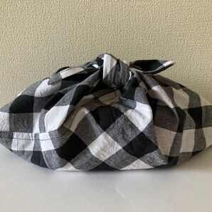 あずま袋(946)黒ギンガムチェック お弁当袋 内袋 ハンドメイド