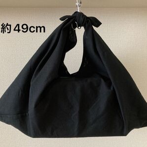 あずま袋(970)黒 綿麻生地 エコバッグ サブバッグ 内袋 ハンドメイド