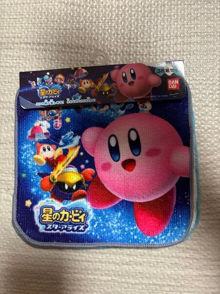 【新品、未使用】 星のカービィ ハンカチタオル ミニタオル 3枚組