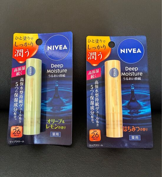ニベア ディープモイスチャーリップ 2本セット