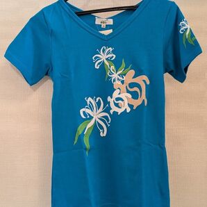 マハロ レディース Tシャツ 花柄 Vネック
