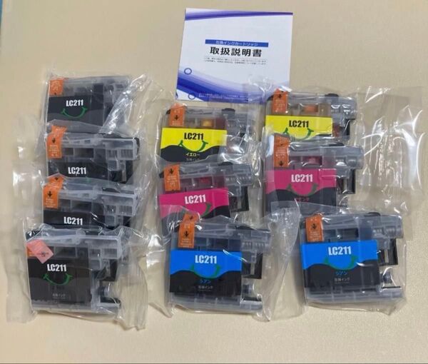 GPC Image Flex ブラザー 用 インク LC211 LC211-4PK 純正と併用可能 大容量 (計10本)