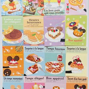 ディズニー ポストカード 16枚セット スイーツ フード イラスト ケーキ ワッフル カップケーキ ミッキー ミッキーマウス