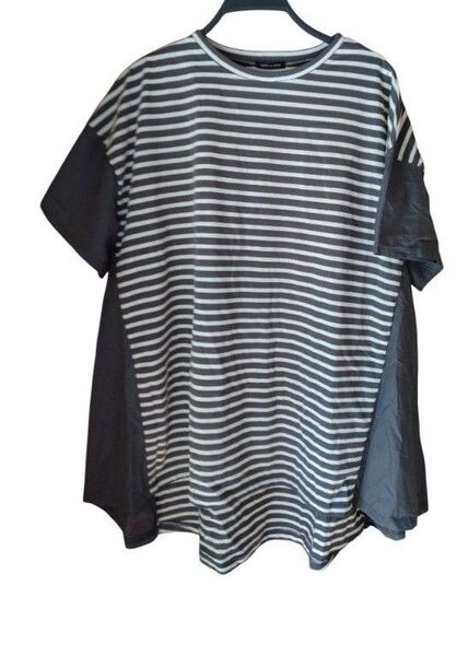 大きいサイズ4Lカットソー Tシャツ トップス 半袖 ボーダー