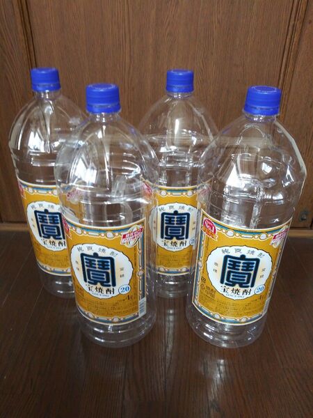空 ペットボトル 4リットル 4本セット 持ち手付 焼酎