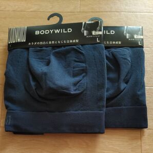 新品 メンズ グンゼ GUNZE ボディワイルド BODYWILD ボクサーパンツ Lサイズ ネイビー 2枚 紳士下着 日本製