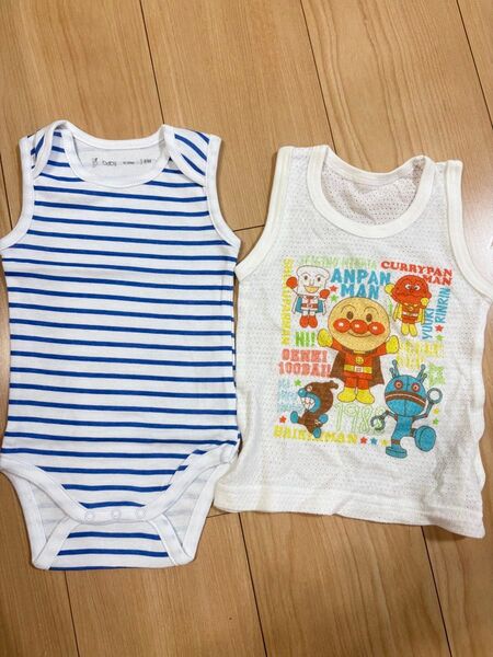 【新品】訳があり アンパンマン80cmTシャツ+6ヶ月ロンパース