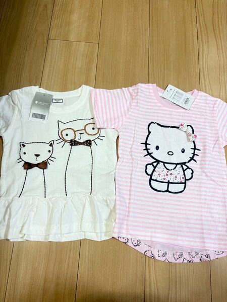 【新品】Tシャツセット ハローキティー90cm半袖幼稚園キッズ子供服トップス綿100%