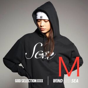 God Selection XXX × WIND AND SEA Hoodie ブラック プルオーバーパーカー M