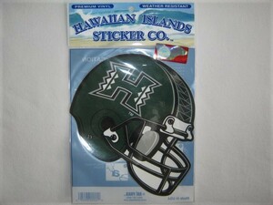 ★新品 ハワイ直輸入 USA製 アメリカ製 HAWAIIAN ISLANDS STICKER CO. ハワイ大学 HAWAII WARRIORS ステッカー アメリカンフットボール★