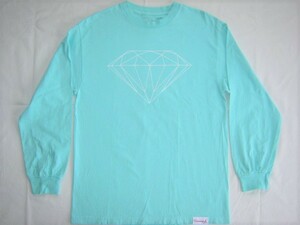 ★古着 ムラサキスポーツ限定 Diamond SUPPLY CO. ダイアモンドサプライ 長袖Tシャツ M ブルー ロンT ストリートブランド スケートボード★