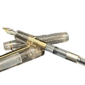JINHAO カラフル アクリル万年筆 半透明 ラメ入り