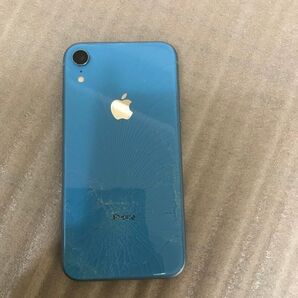 ★Apple純正★iPhoneXR★バックパネル★ハウジング★インカメラ バッテリー付★ジャンク★ブルー★