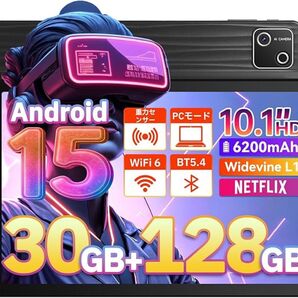 Android15 10インチ タブレット 30GB+128GB+1TB Wi-Fiモデル