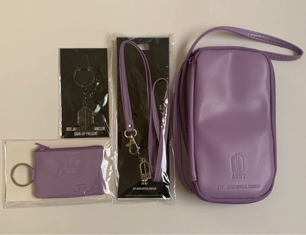 BTS JAPAN OFFICIAL FANCLUB ARMY ガジェットケース ネックストラップ キーポーチ キーホルダー