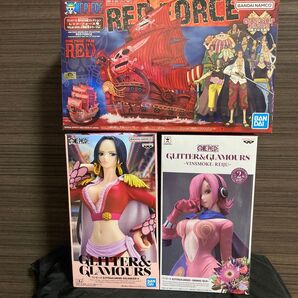 ワンピースハンコックレイジュシャンクス船レッドフォースフィギュアプラモセット GLITTER GLAMOURS