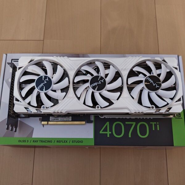 【正常動作品】PNY GeForce RTX 4070Ti 12GB ホワイト