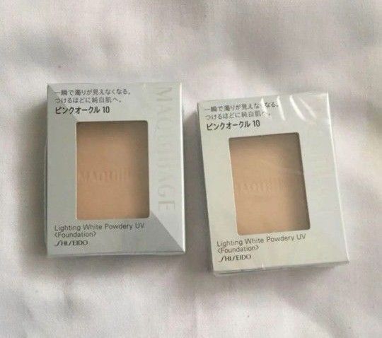 2個 ピンクオークル10 MQ ライティングホワイトパウダリー マキアージュ ファンデーション 資生堂