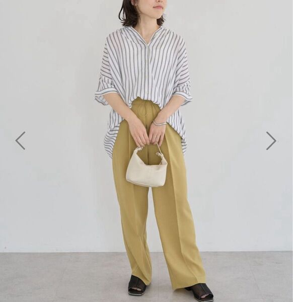 chocol raffine robe アソート柄さらっとレーヨンブラウス ストライプ