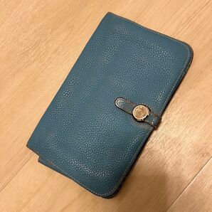 エルメス HERMES ドゴン 長財布 財布 ブルー