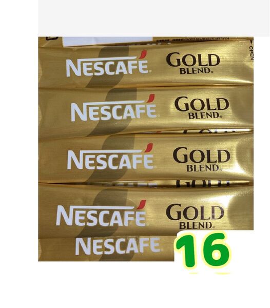 ネスカフェゴールドブレンドインスタントスティックコーヒー16本、箱無し ゆうパケットポストミニで発送 賞味期限2026.4以降