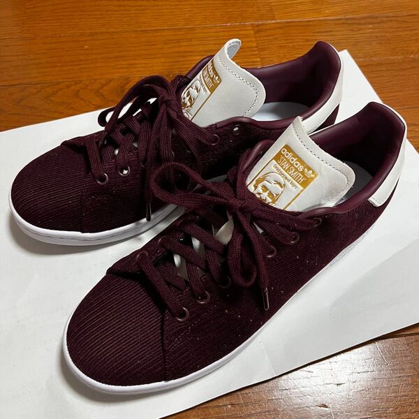 adidas Stan Smith コーデュロイ バーガンディ ワインレッド 27.5センチ スタンスミス アディダス