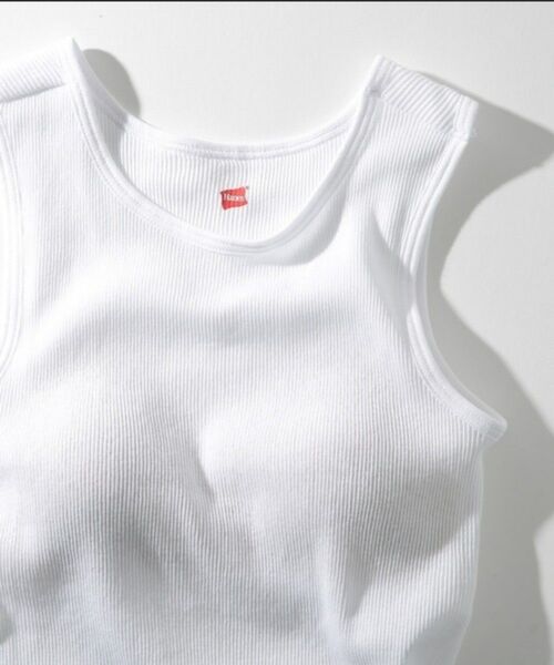 【新品】Hanesヘインズ ブラトップカップ付きタンクトップ白 タンクトップ ホワイト
