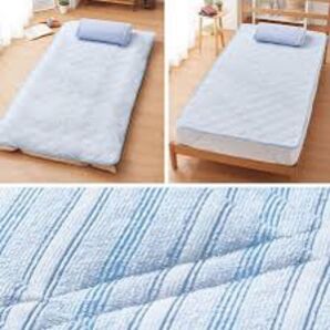 特価品 新品未使用 除湿シート入り パイル敷パット ブルー シングルサイズ ゴムあり 寝具 オールシーズン シーツ