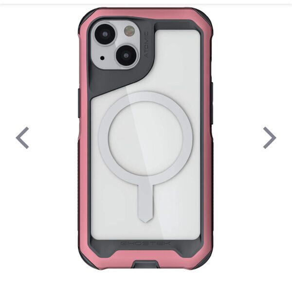 GHOSTEK iPhone 13 ATOMIC slim ケース ピンク/ブラック