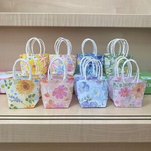 ミニ紙袋 ハンドメイド 花柄 デザインペーパー