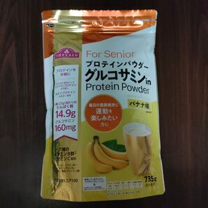 【新品未開封】トップバリュ プロテインパウダー グルコサミンin バナナ味 735g