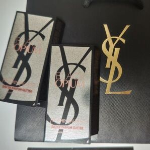 YSLブラックオピウム ブラックOPオーデパルファムグリッター1.2ml2個ショッパー付き