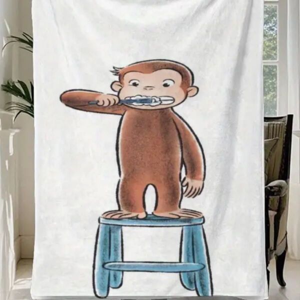 新品未使用 ふわふわブランケット おさるのジョージ