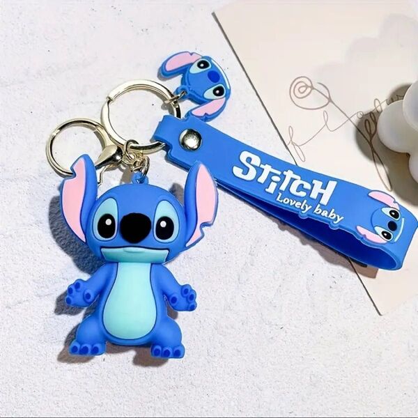 新品未使用 キーホルダー 立体ラバーキーホルダー スティッチ ディズニー