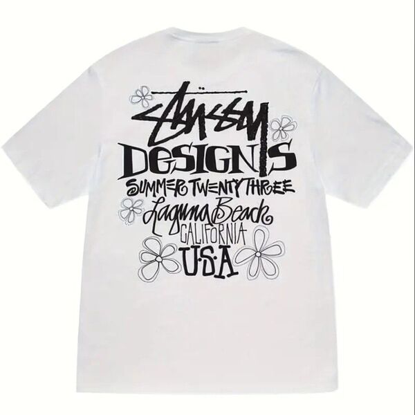 STUSSY DESIGNS Summer Twenty Three s白Tシャツ コットン XXL