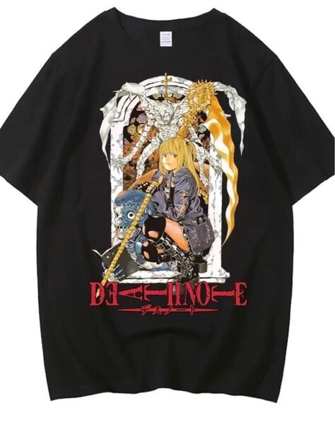 デスノート ミサミサ- 死神・レムプリントTシャツ ブラック (XXL)サイズ
