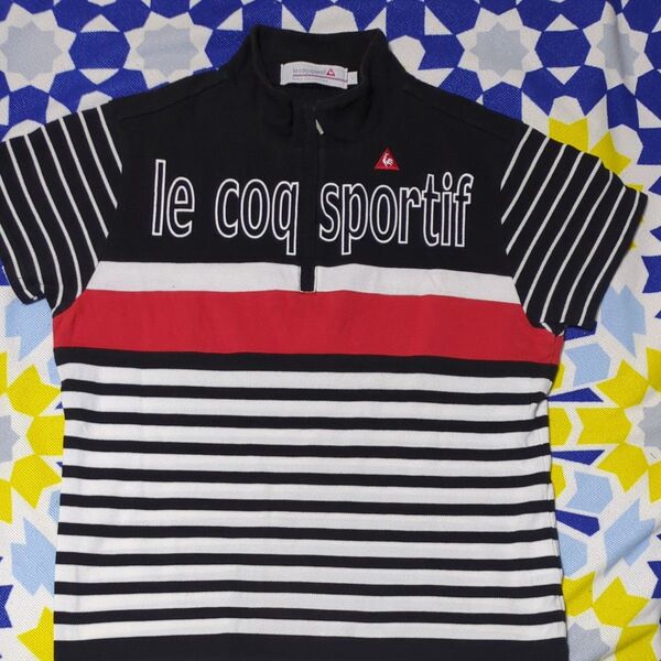 le coq sportif ハーフジップシャツ ボーダー柄 Lサイズ