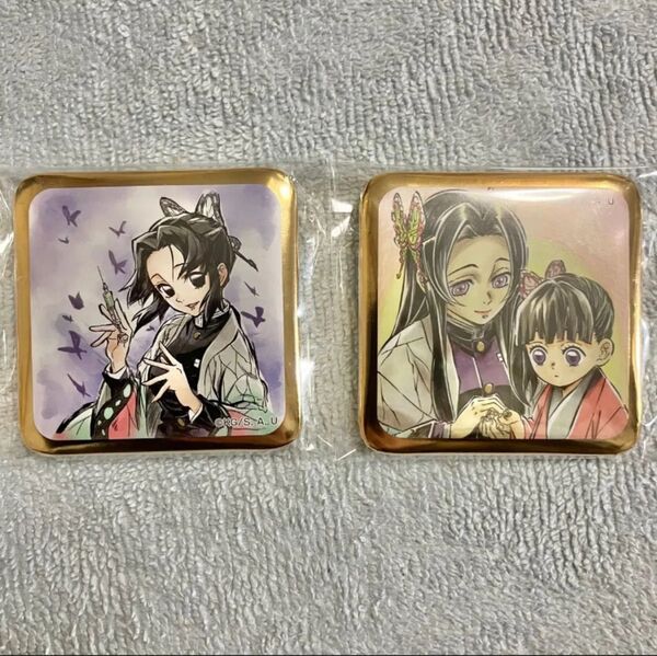 鬼滅の刃 ufotable dining ダイニング お楽しみくじ スクエア缶バッジ 胡蝶しのぶ カナエ 栗花落カナヲ
