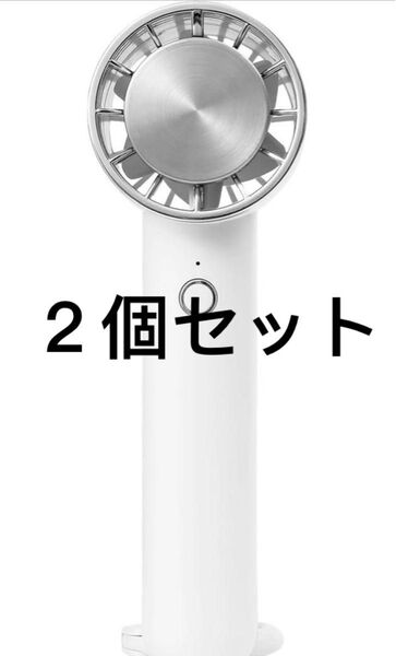 ハンディファン 冷却プレート ハンディ扇風機 静音 小型 首掛け 卓上扇風機 急速冷却 3段階風量調節 ホワイト 2個セット