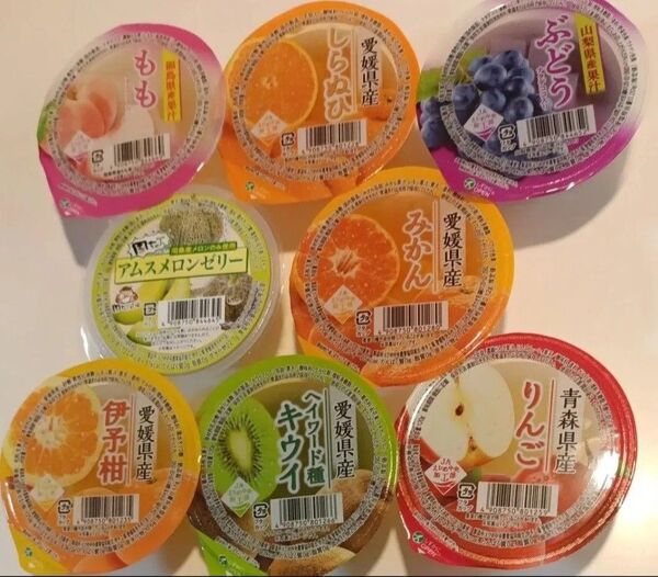 えひめ中央農業協同組合 国産果肉入りフルーツゼリー8点セット 120g × 8個 全て国産果実使用。安心安全★しかもお手頃価格