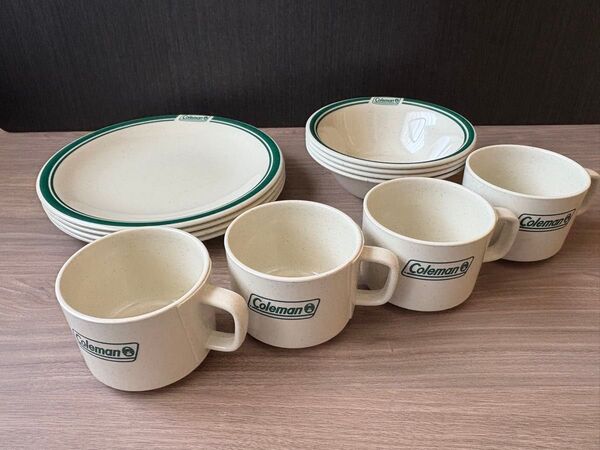 収納バッグ付き Coleman アウトドア 食器セット キャンプ コールマン バーベキュー カップ 皿