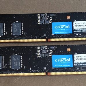 Crucial DDR5 -4800 8GB X 2枚 デスクトップ用メモリ