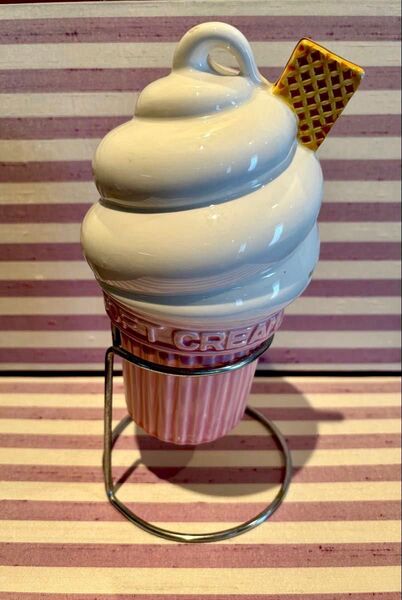 昭和レトロ 80's ファンシー ソフトクリーム 貯金箱