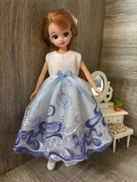 リカちゃん ブライス ハンドメイド服 ワンピースA 127